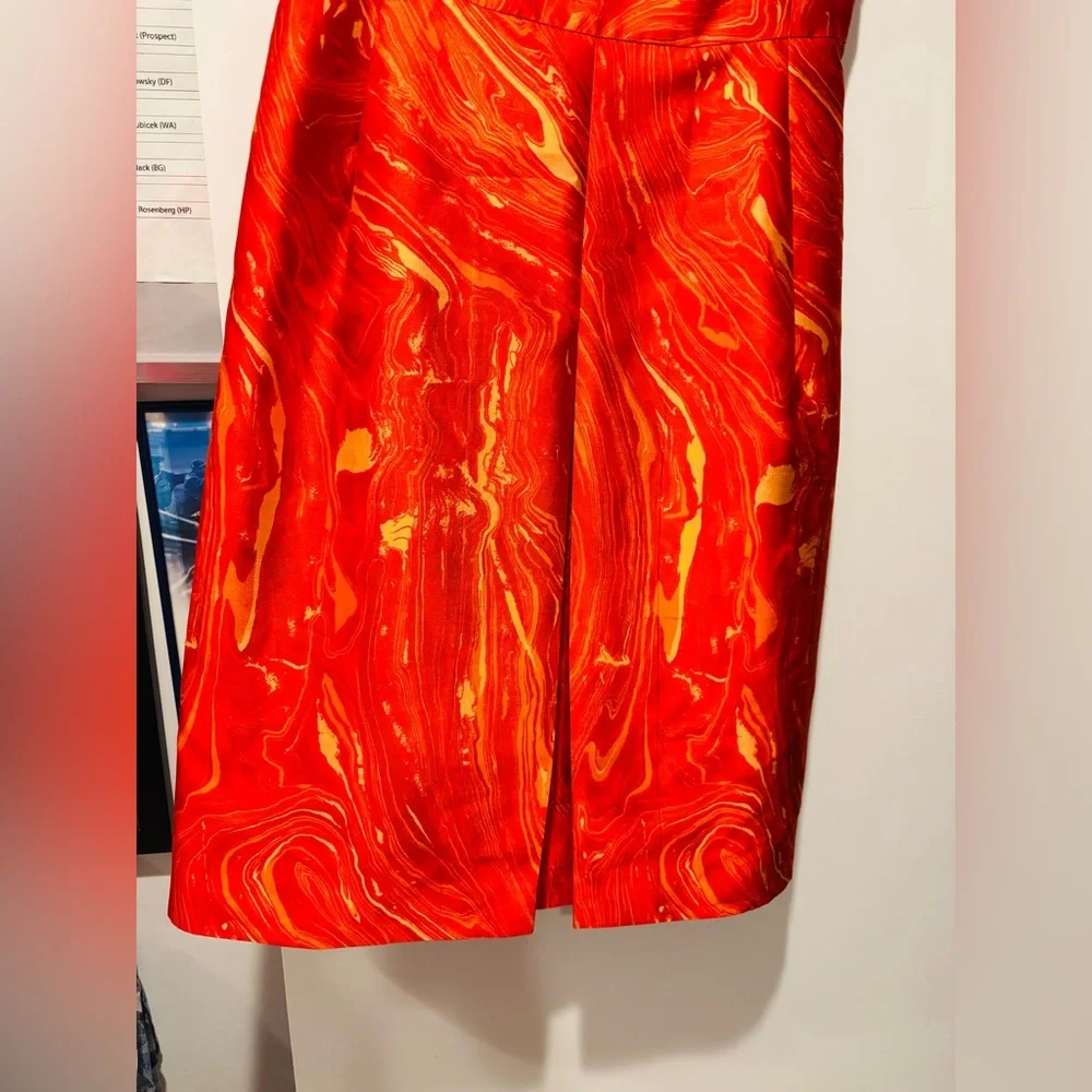 MICHAEL KORS Fiery Red Midi Dress - Picture 3 of 4